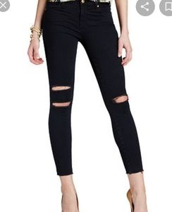 J Brand Torn Cropped Jeans